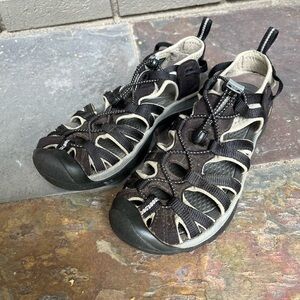 Black Keens Sport Sandal - Size 8
